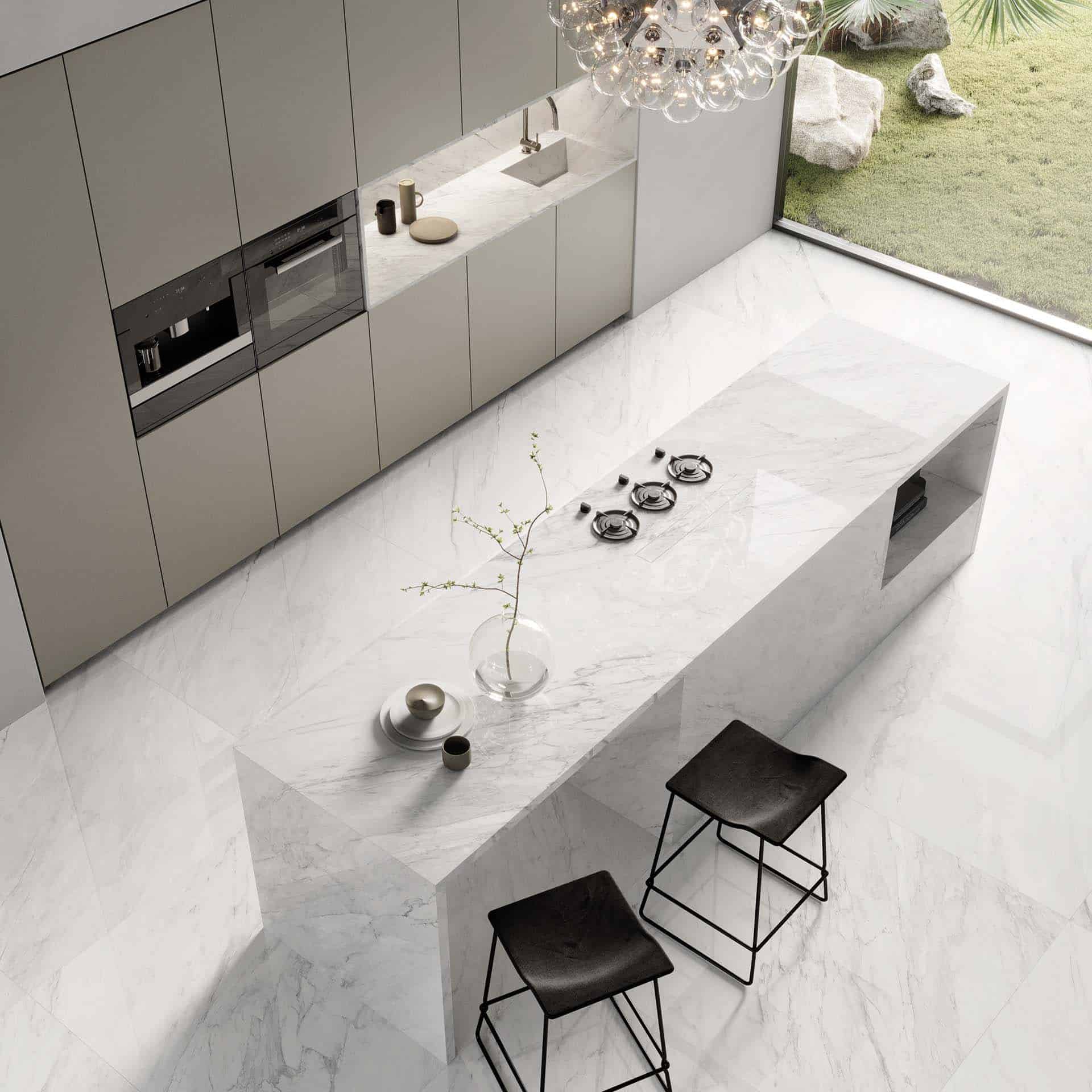 Cocina moderna a medida realizada por Marvi en Zaragoza