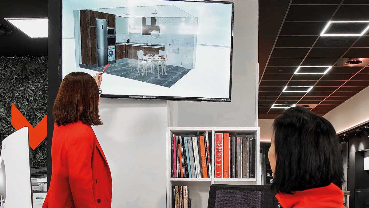 Diseño de cocina en 3D antes de la reforma - Marvi Zaragoza