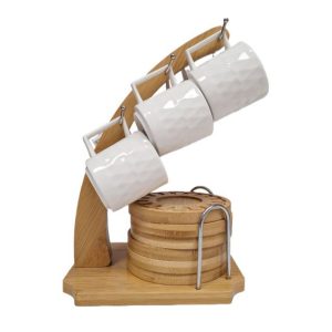 Cafe set 6 porcelana bambu PC-188266