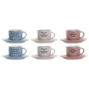 Café Set 6 gres 10x8x6,5 200ml grabado