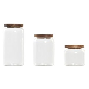 Bote set 3 borosilicaro pc-196335 10x10x20