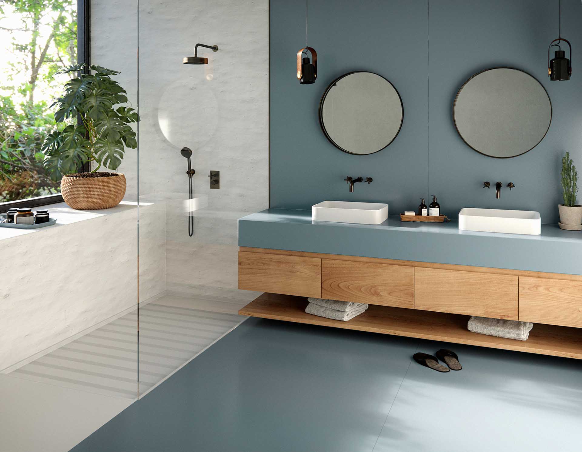 COSENTINO Pavimento para dar color al baño